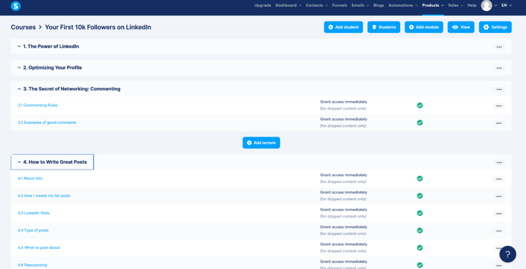 Systeme-io-dashboard-example